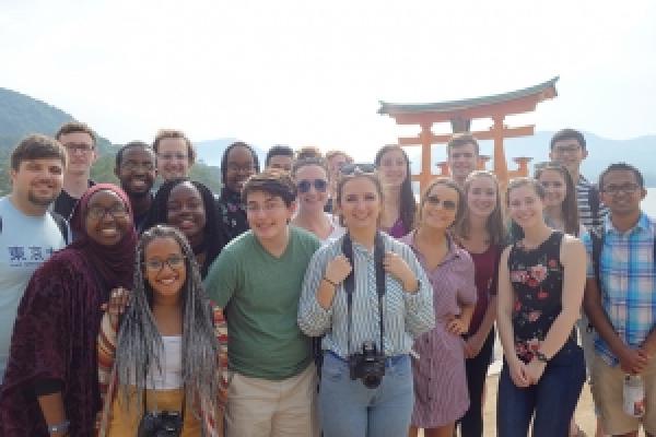Students in Japan during May 2018 study abroad course