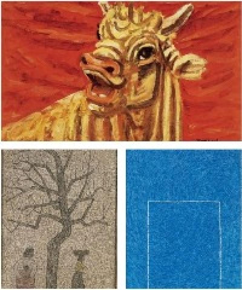 Bull, Tree and Two Women, and Tranquility Images
