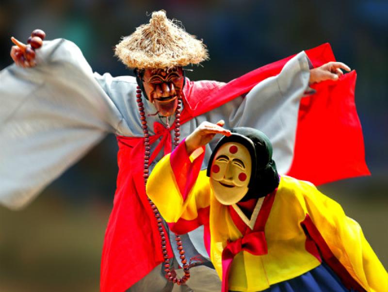 Scene from the Mask Dance Drama
