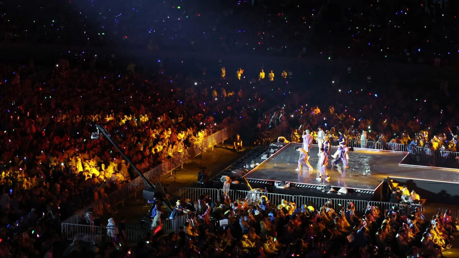 A photo of a K-pop performance