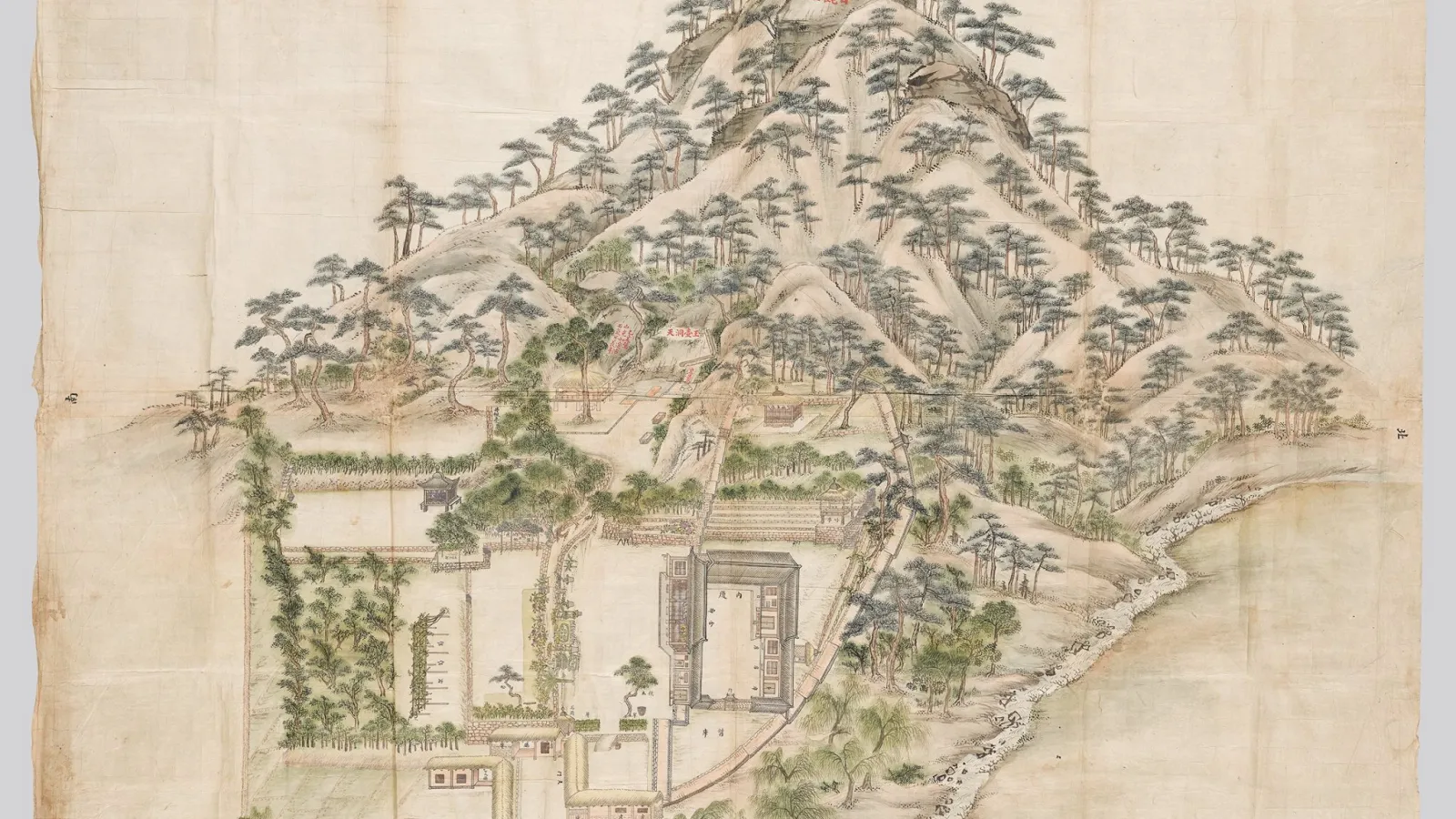 Screen Painting of Mountains, Palace