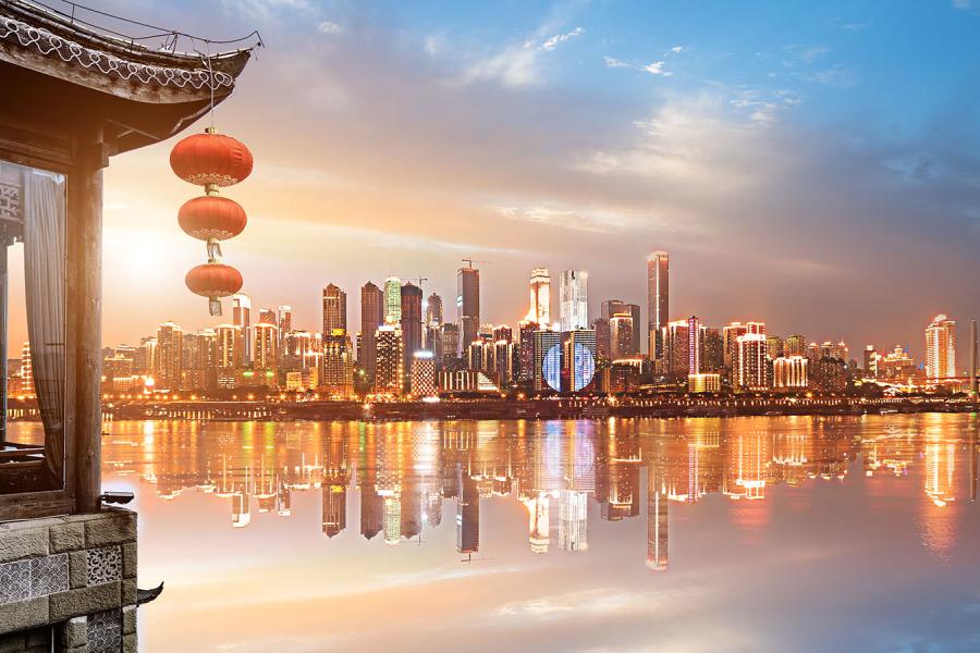 Classical Loft, Modern City Skyline in Chongqing