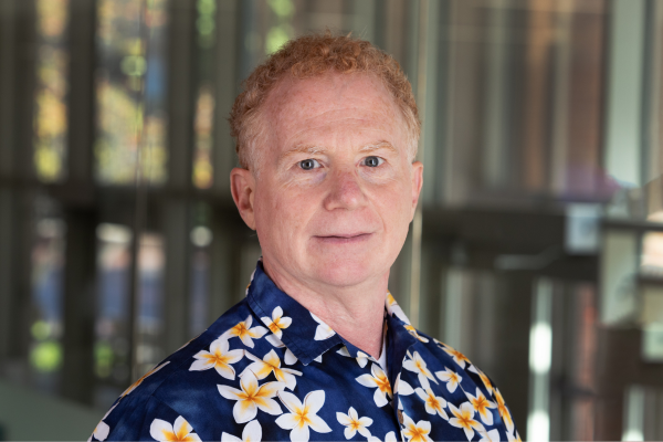 Mitch Lerner in Hawaiian shirt