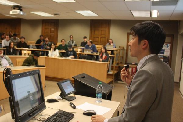 Kaoru Iokibe Delivering Lecture 