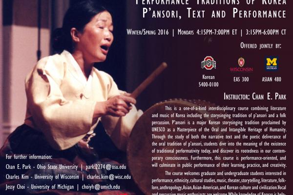 P'ansori course flyer