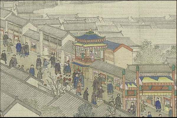 The Qianlong Emperor's Southern Inspection Tour, Scroll Six: Entering Suzhou along the Grand Canal 