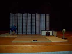 Stage set up for the Tea Ceremony